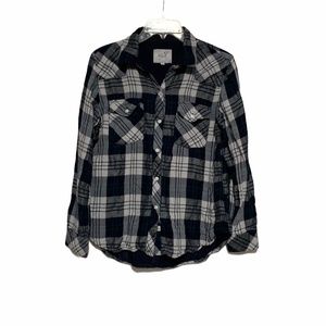 Rails Kendra Flannel in White Navy Forest Sz SM